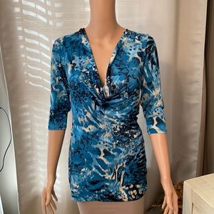 Low neckline and back top